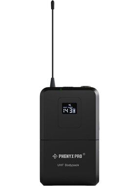 Wireless Bodypack Microphone Transmitter, UHF, Selectable Frequencies, Mute